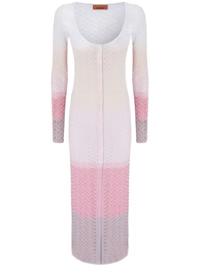 MISSONI CHEVRON-KNIT LONG CARDIGAN