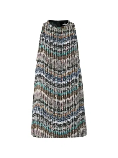 Missoni Chevron Knit Mini Dress With Sequins In Multi
