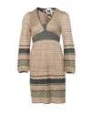 Missoni Chevron Knitted Dress In Multicolor Viscose In Brown
