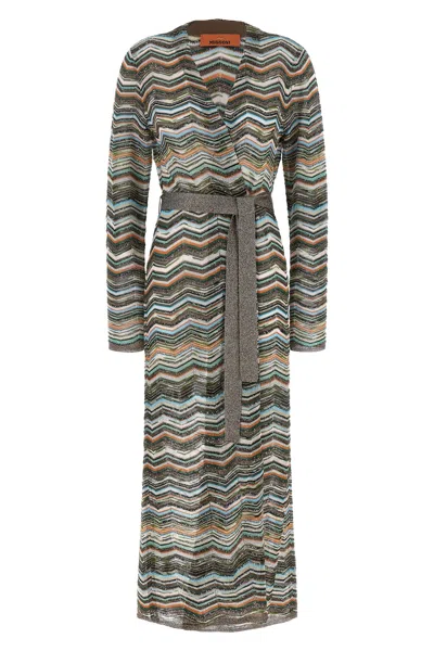 Missoni Chevron Lamé Cardigan In Multi