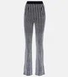 Missoni Sequin-embellished Ribbed-knit Flared Pants In Schwarz