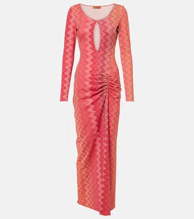 Missoni Maxikleid Aus Strick In Multicolor