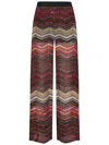Missoni Chevron Lamé Palazzo Trousers With Embroidered Sequins