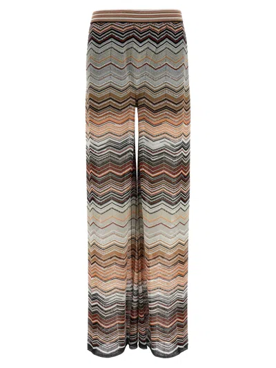 Missoni Chevron Lamé Pants In Multi