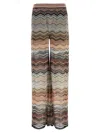 Missoni Sequin-embellished Striped Metallic Crochet-knit Wide-leg Pants In Multi