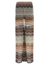 Missoni Sequin-embellished Striped Metallic Crochet-knit Wide-leg Pants In Multi