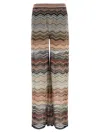 Missoni Sequin-embellished Striped Metallic Crochet-knit Wide-leg Pants In Multi