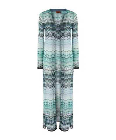 Missoni Chevron Long Cardigan In Multi