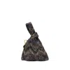 Missoni Metallic Handbag With Chevron Pattern In Black