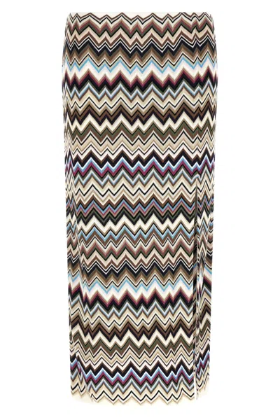 Missoni 'chevron' Midi Skirt In Multi