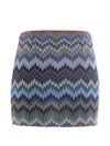 Missoni Chevron Snake-patterned Mini Skirt In Brown