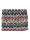 Missoni Chevron Pattern Mini Length Skirt With Belt In Multi