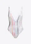 Shop Missoni Chevron One-piece Swimsuit