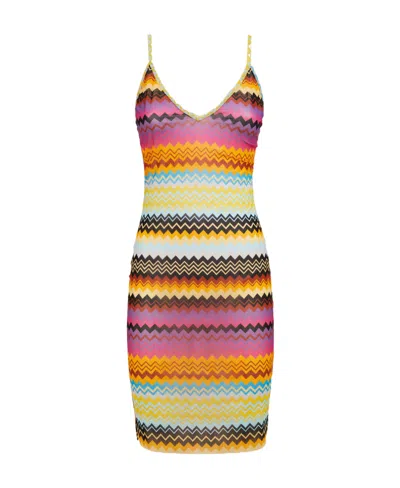 Missoni Chevron-pattern Beach Dress In Multi