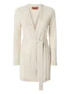 Missoni Chevron-pattern Belted Cardigan In Neutral