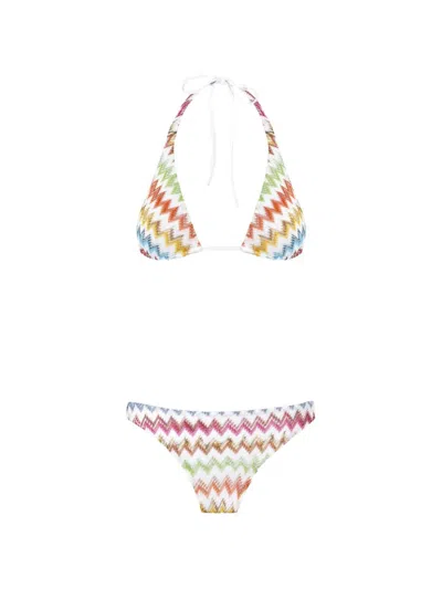 Missoni Chevron Pattern Bikini In Multi