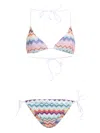 Missoni Chevron-pattern Bikini In White