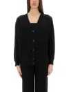 Missoni Oversized V-neck Chevron Pattern Cardigan In Black