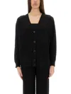 Missoni Oversized V-neck Chevron Pattern Cardigan In Black