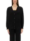 Missoni Oversized V-neck Chevron Pattern Cardigan In Black