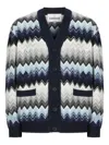 Missoni The Cardigan In Wool And Cotton With Zigzag In Multi