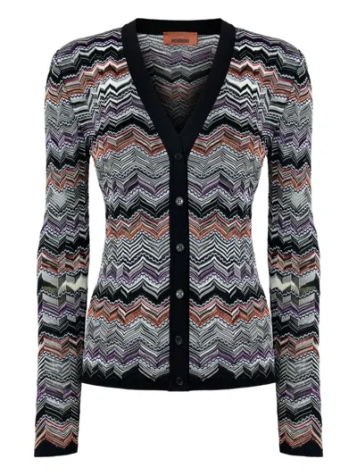 MISSONI CHEVRON-PATTERN CARDIGAN