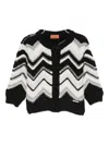 Missoni Chevron-pattern Cardigan In Black