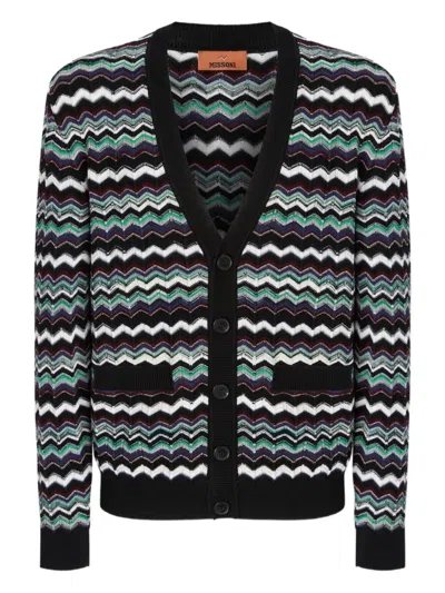 Missoni Chevron-pattern Cardigan In Multi