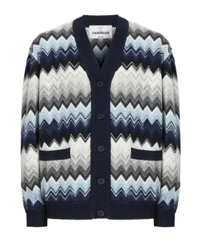 MISSONI CHEVRON-PATTERN CARDIGAN