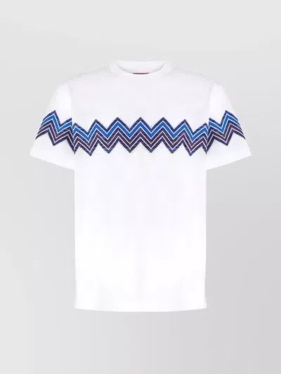 MISSONI CHEVRON PATTERN CREW NECK SHORT SLEEVE T-SHIRT