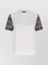 Missoni Short Sleeve T-shirt With Snake Pattern Insert In White