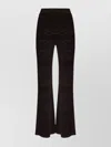 Missoni Chevron Pattern Flared Trousers With Elastic Waistband In Brown