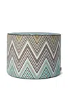 Missoni Chevron-pattern Footstool (40cm X 30cm) In Brown