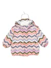 Missoni Chevron-pattern Hooded Jacket In Pink