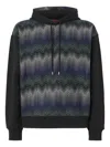Missoni Kapuzen-sweatshirt Mit Zickzack-einsatz In Black