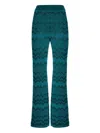 Missoni Straight Long Pants In Chevron Pattern In Green