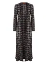 Missoni Chevron-pattern Knitted Cardigan In Black