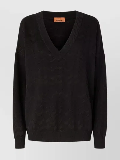 MISSONI CHEVRON PATTERN LONG SLEEVE KNITWEAR TOP