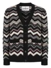 Missoni Chevron-pattern Pocket Cardigan In Black
