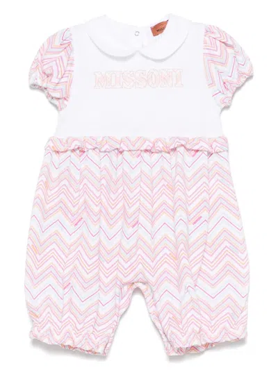 Missoni Babies' Chevron-pattern Romper In White