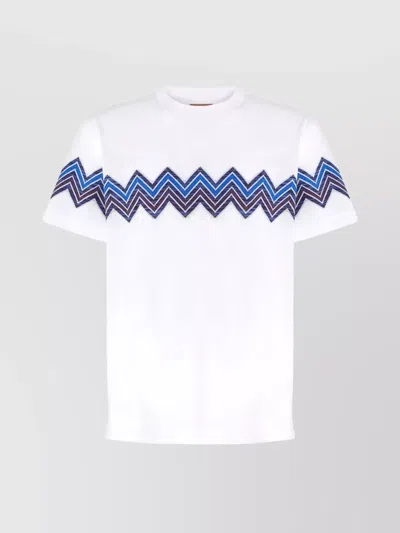 MISSONI CHEVRON PATTERN SHORT SLEEVE CREW NECK T-SHIRT