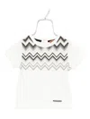 Missoni Chevron-pattern Short-sleeved T-shirt In White