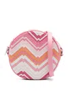 Missoni Chevron-pattern Shoulder Bag In Pink