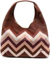 Missoni Chevron-pattern Shoulder Bag In Red