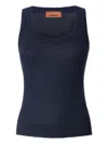 Missoni Chevron-pattern Sleeveless Top In Blue
