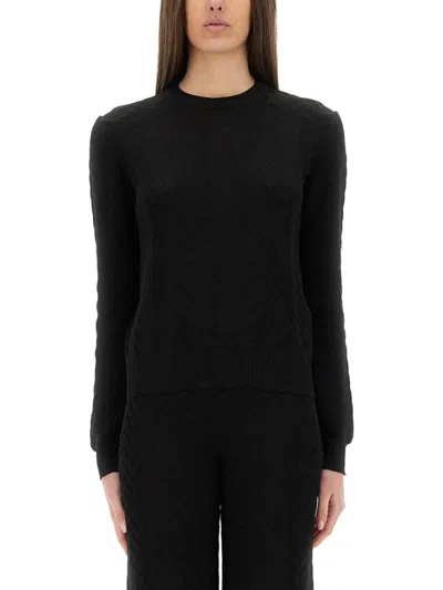 Missoni Chevron Pattern Sweater In Black
