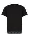 Missoni Short Sleeve T-shirt With Irregular Zigzag Insert In Black