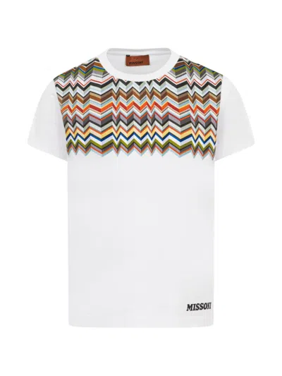 Missoni Chevron-pattern T-shirt In White