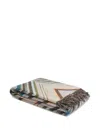 Missoni Chevron-pattern Throw (130cm X 190cm) In Nude