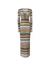 Missoni Chevron-pattern Tie Beach Dress In Multi